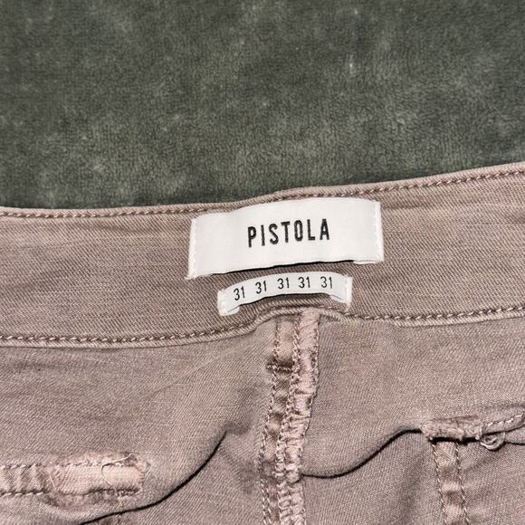 Pistola Cropped Jeans Womens 31 Brown Casual Straight Leg Boho Minimalist - Picture 7 of 10